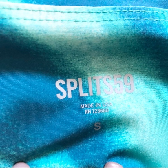 SPLITS59 SET - BLUE/GREEN TIE DYE GERI BRA TOP & LIV HIGH WAIST LEGGINGS - Picture 8 of 14